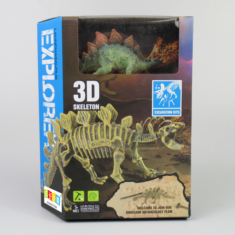Simulated Stegosaurus + Archaeological Skeleton  Digging kit